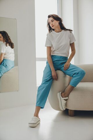 Брюки женские м539 toray твил ярко-голубой5