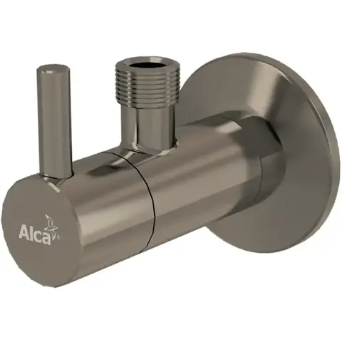 Alcaplast ARV001-N-B Угловой вентиль с фильтром 1/2" 3/8", круглый, NICKEL-мат