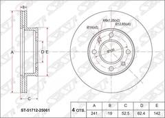 ДИСК ТОРМОЗНОЙ ПЕРЕДНИЙ ACCENT SAT