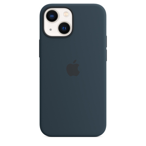 iPhone 13 mini Silicone Case with MagSafe Abyss Blue