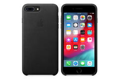 Кожаный чехол для iPhone 8 Plus Leather Case - Black (MQHM2ZM/A)