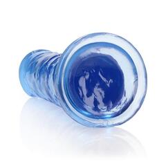 Синий фаллоимитатор Crystal Clear на присоске - 25 см. - 