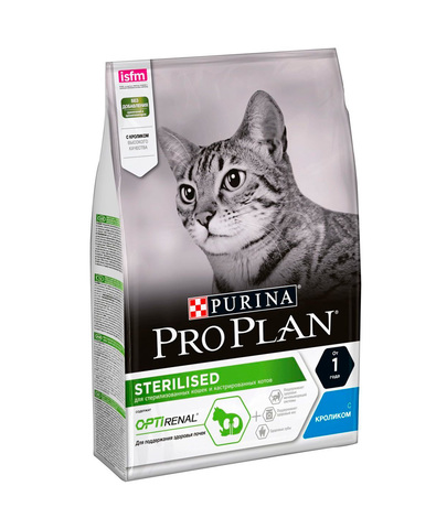 Pro Plan сухой корм для кошек кастр/стерил (кролик) 3 кг