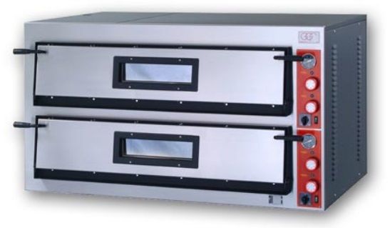 Печь для пиццы электрическая 2-камерная с подом 61*91 см XTS F2/96 EA