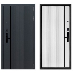 Купить Входная дверь М9 S-11 ФЛП-39 черная шагрень ФЛП-39 velluto bianco