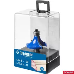 ЗУБР 44.5 x 22 мм, радиус 16 мм, фреза кромочная калевочная №1, Профессионал (28701-44.5)