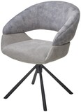 Стул EMBER 360 град. поворот. 7525-180 Серый, велюр/ ENJOY-451 Серый, ткань/ Черный