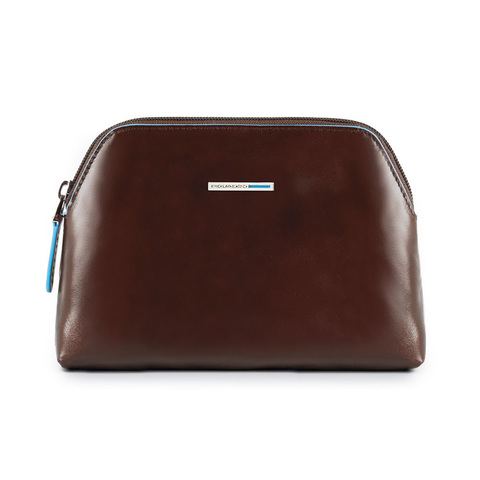 Косметичка Piquadro Blue Square, коричневая, 18,5x12,5x5 см