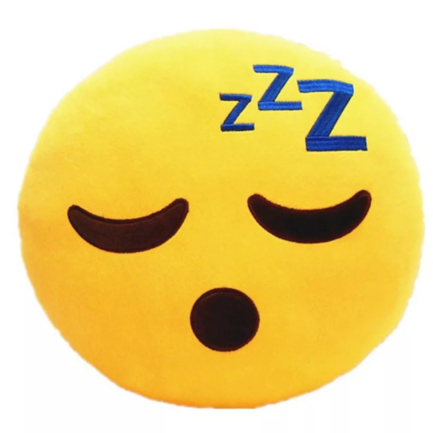 Декоративная подушка Смайлик Эмоджи Emoji Глубокий крепкий сон ZZZ, 28 см