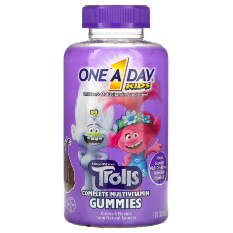 One-A-Day, Tролли, детские мультивитамины, 180 мармеладок