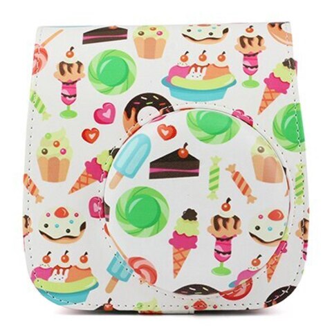 İnstax fotoaparat üzlüyü \ Instant Camera Case Mini 8, 9, 11 icecream