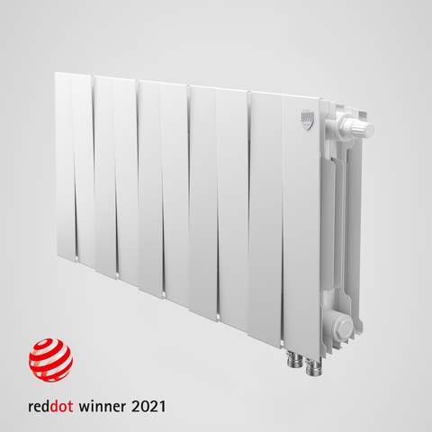 Биметаллический радиатор с правым нижним подключением Royal Thermo Pianoforte Bianco Traffico 300 VDR (белый)  - 16 секций