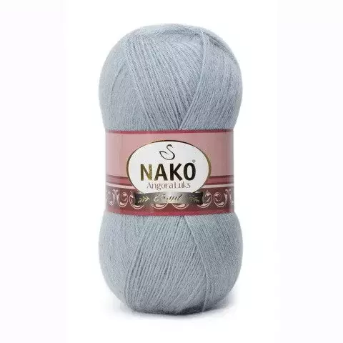 Пряжа Nako Angora Luks 12936 талая вода(уп. 5 мотков)