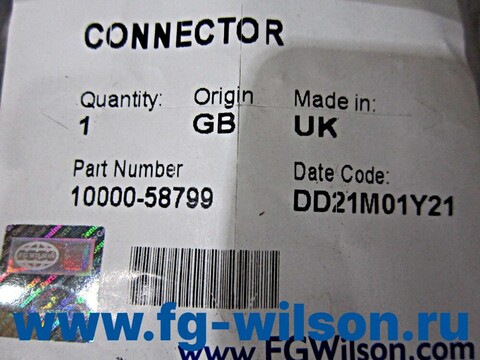 Коннектор / ELECTRICAL CONNECTOR АРТ: 10000-58799