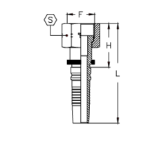 Фитинг DN 20 ORFS (Г) 1.3/16 Interlock TIEFFE