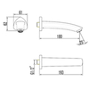 Lemark LM3581C Встраиваемый наполнитель для ванны (излив), длина 19,4 см, латунь/хром