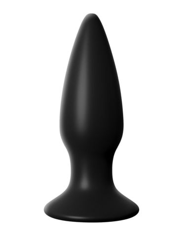 Чёрная малая анальная вибропробка Small Rechargeable Anal Plug - 10,9 см.