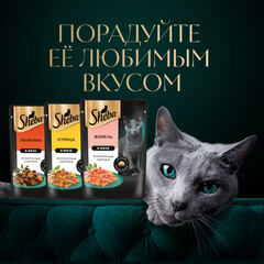 Sheba пауч для взрослых кошек (форель) желе 75 г