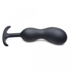 Массажер простаты с утяжелителями Heavy Hitters Premium Silicone Weighted Prostate Plug, M, черный, 16.3х3.8 см