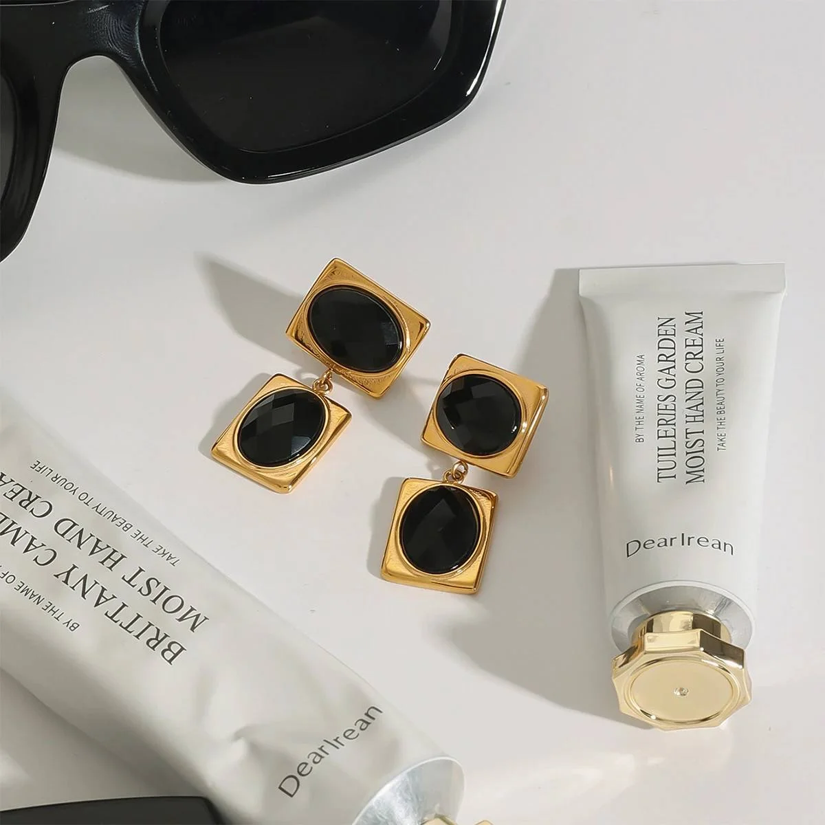 Серьги Геометрия,Золотые