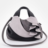 Сумка Саломея 656 мульти итальянский серо-черный