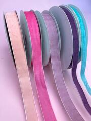 Лента Бархат (2,5см*22,85м), Ярко-розовый (38), 1 шт.