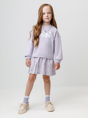 платье  для девочки  КР 5957/сиреневый 3710 к647
