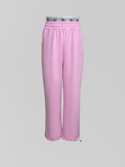 Спортивные штаны YIXUAN 9088 однотонные с двойной резинкой на кулиске внизу