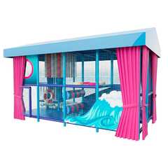 Детский уличный игровой лабиринт с крышей «Кристалл» 4,92×3,69×3,1 м