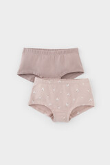 трусы/ уп  для девочки  К 1968-2уп/латте,бежевый,ландыши