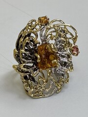 Цитрин (кольцо из серебра)