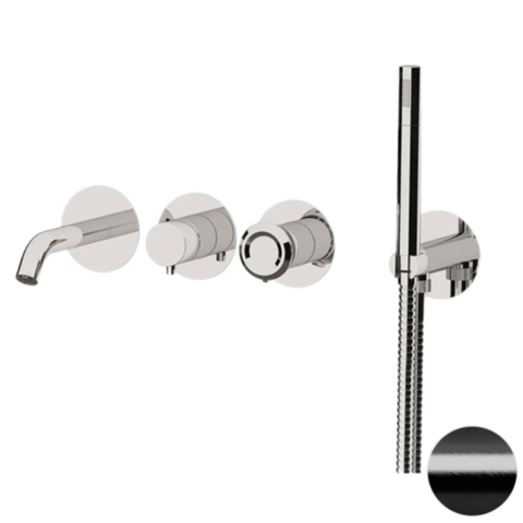 Remer ET53D2PWBCFP Смеситель для ванны Remer Element ET53D2PWBCFP, черный брашированный хром