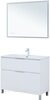 Aquanet 345671 Тумба с раковиной Алвита new 100 (Flat) напольная 2 ящ. цв. белый матовый (345671)