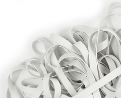 Резинка латексная рифленая без талька, ш. 7 мм, белый