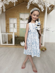 Голубки-васильки с сердечками. Пара. Подвеска из фетра NYF-261128-2-Midi