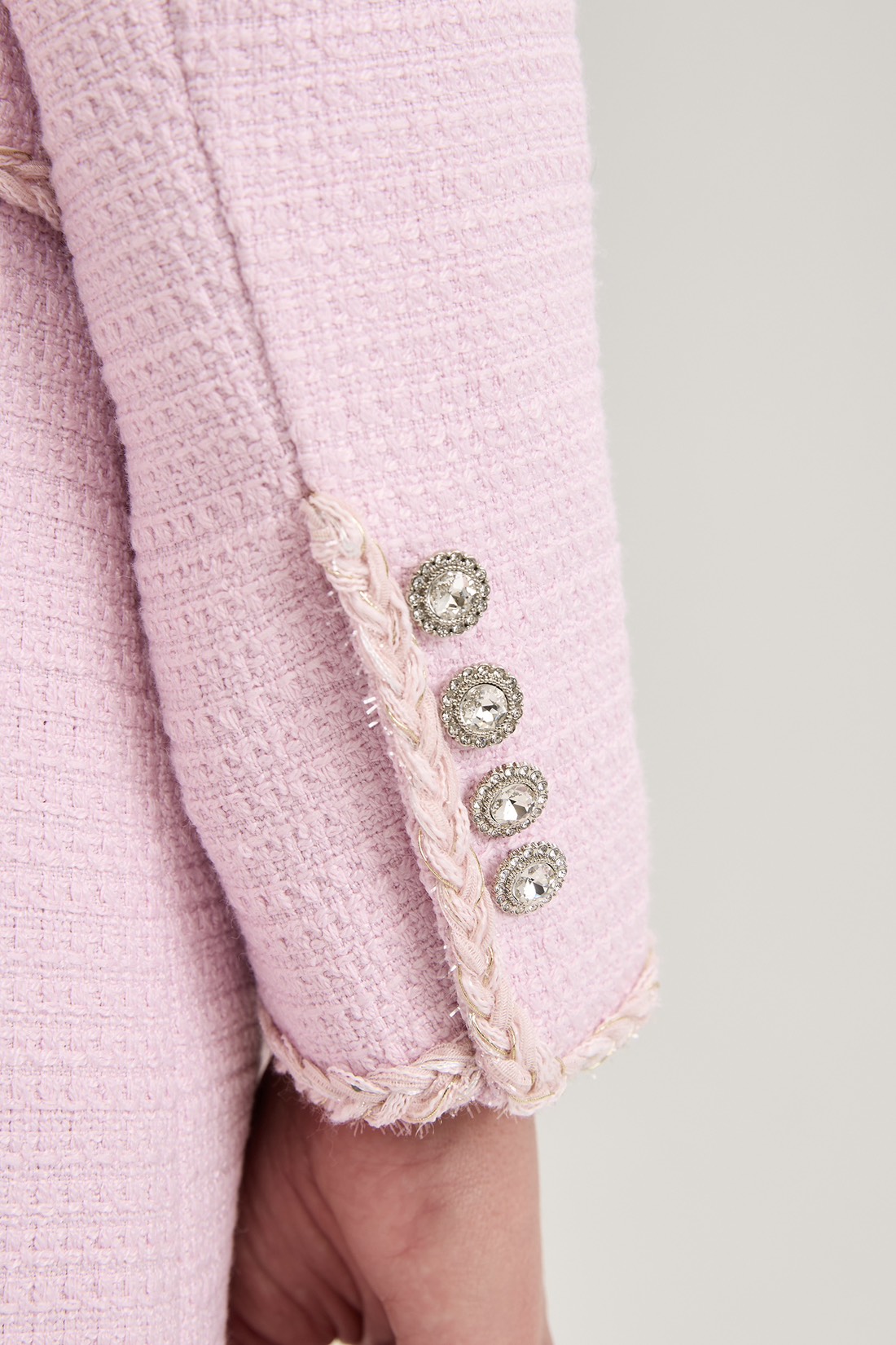 Жакет из твида, розовый