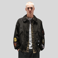 Бомбер Alpha Industries CWU 36/P Relaxed Patched Black (Черный)