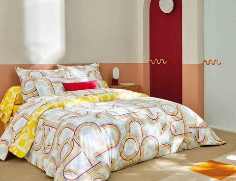Постельное белье 2 спальное евро Blanc des Vosges Retro Curry