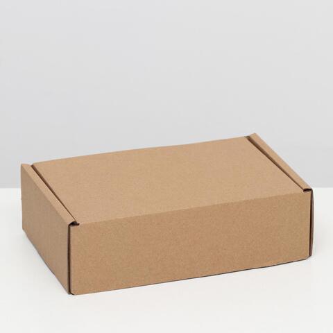 Коробка складная одиночная Прямоугольник, Крафт, 26*17*8 см, 1 шт.