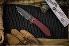 Нож Civivi Elementum C907A-1 сталь D2 BlackWash рукоять Burgundy G10