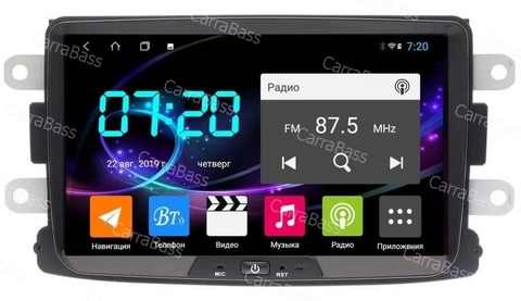 Магнитола Renault/Lada/Nissan Android 9.0 IPS DSP 4/64GB 4G модель CB2068T9