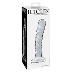 Прозрачный стеклянный фаллоимитатор Icicles №62 - 16,5 см. - 