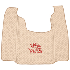 Ковры SCANIA 5 серии G (автомат), (экокожа, бежевый, бежевый кант, красная вышивка)