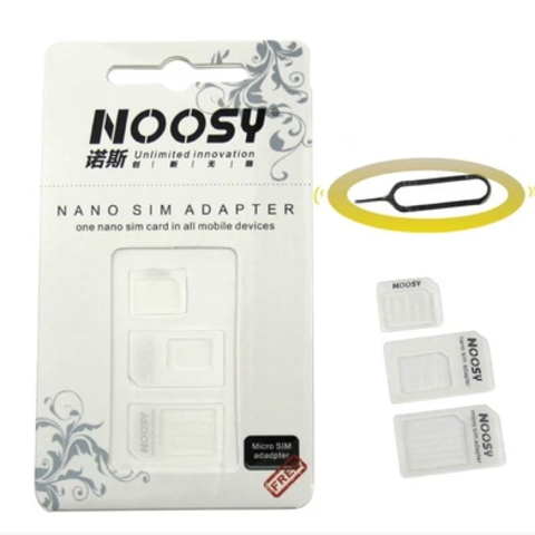 Адаптер для SIM карты noosy MicroSIM NanoSIM карт iPhone, iPad, Nokia, Samsung