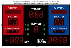 Табло для греко-римской и вольной борьбы Импульс 713-D13x15-L2xS8x32xP10-S12-P1