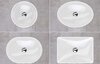 Geberit VariForm Раковина с установкой под столешницу прямоугольной формы, T1=50х40 см, без отв. под смеситель, без отв. перелива