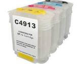Картриджи заправляемые HP DesignJet 500/800. 4x69 ml