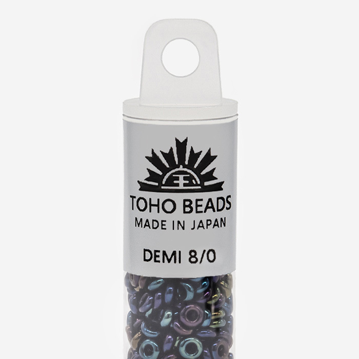 Японский бисер TOHO Demi 8/0 (№82), металлизированный, непрозрачный глянцевый