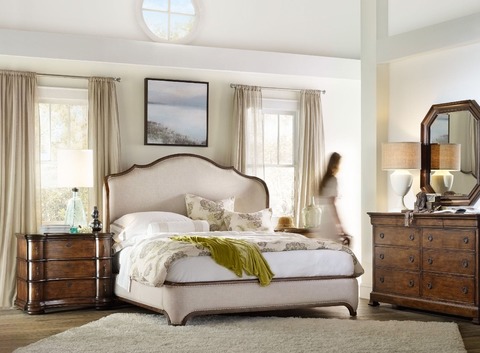 Hooker Furniture Bedroom Archivist King Upholstered Shelter Bed