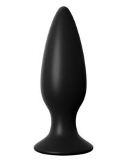 Чёрная большая анальная вибропробка Large Rechargeable Anal Plug - 13,5 см. - 